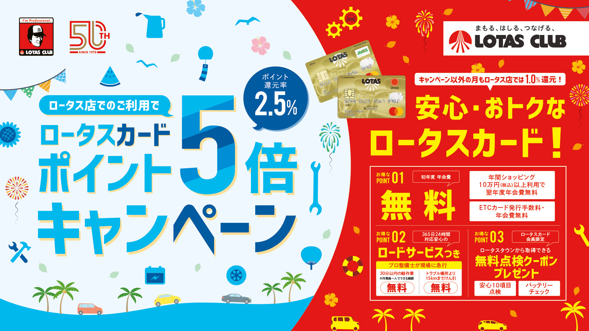 夏のポイント5倍キャンペーン